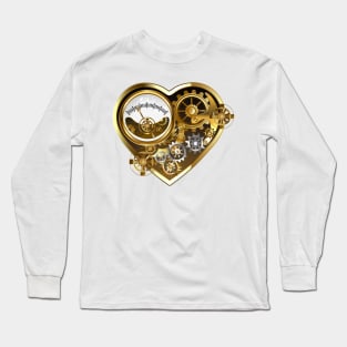 Steampunk Heart with Manometer Long Sleeve T-Shirt